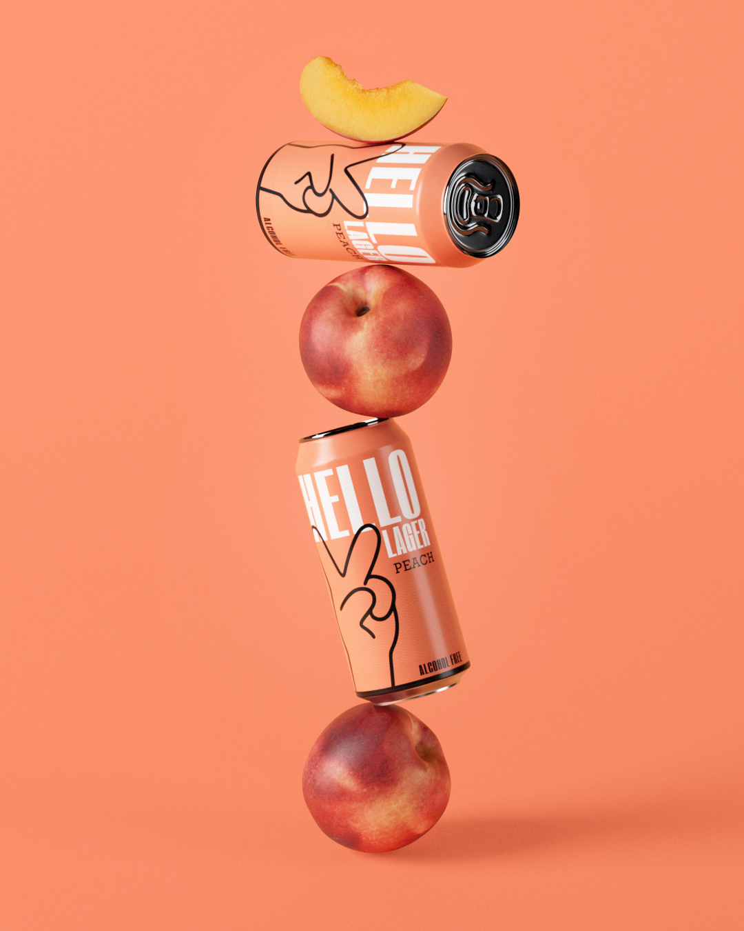 HELLO Lager - Peach x6 PACK
