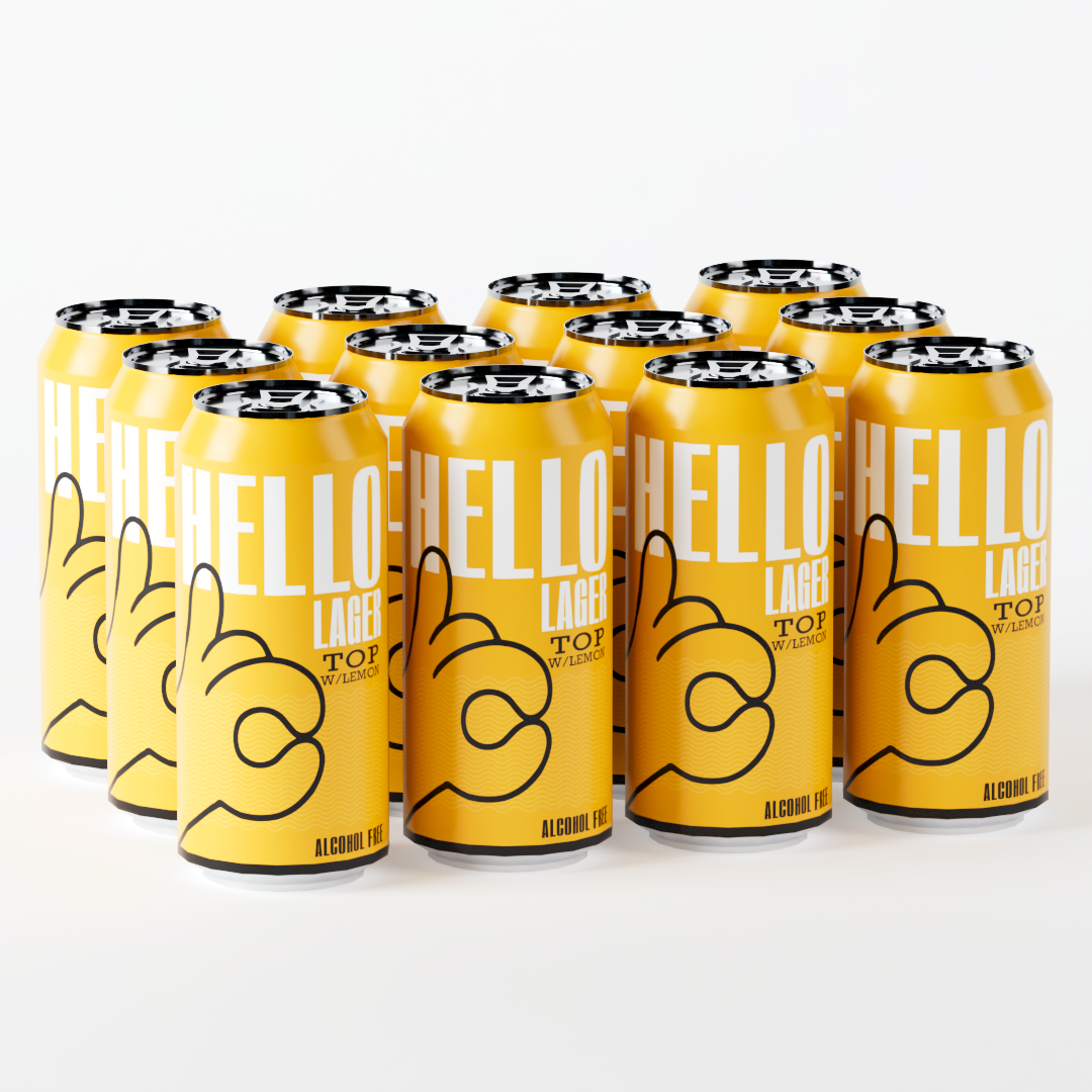 HELLO Lager - Top w/Lemon x12 PACK