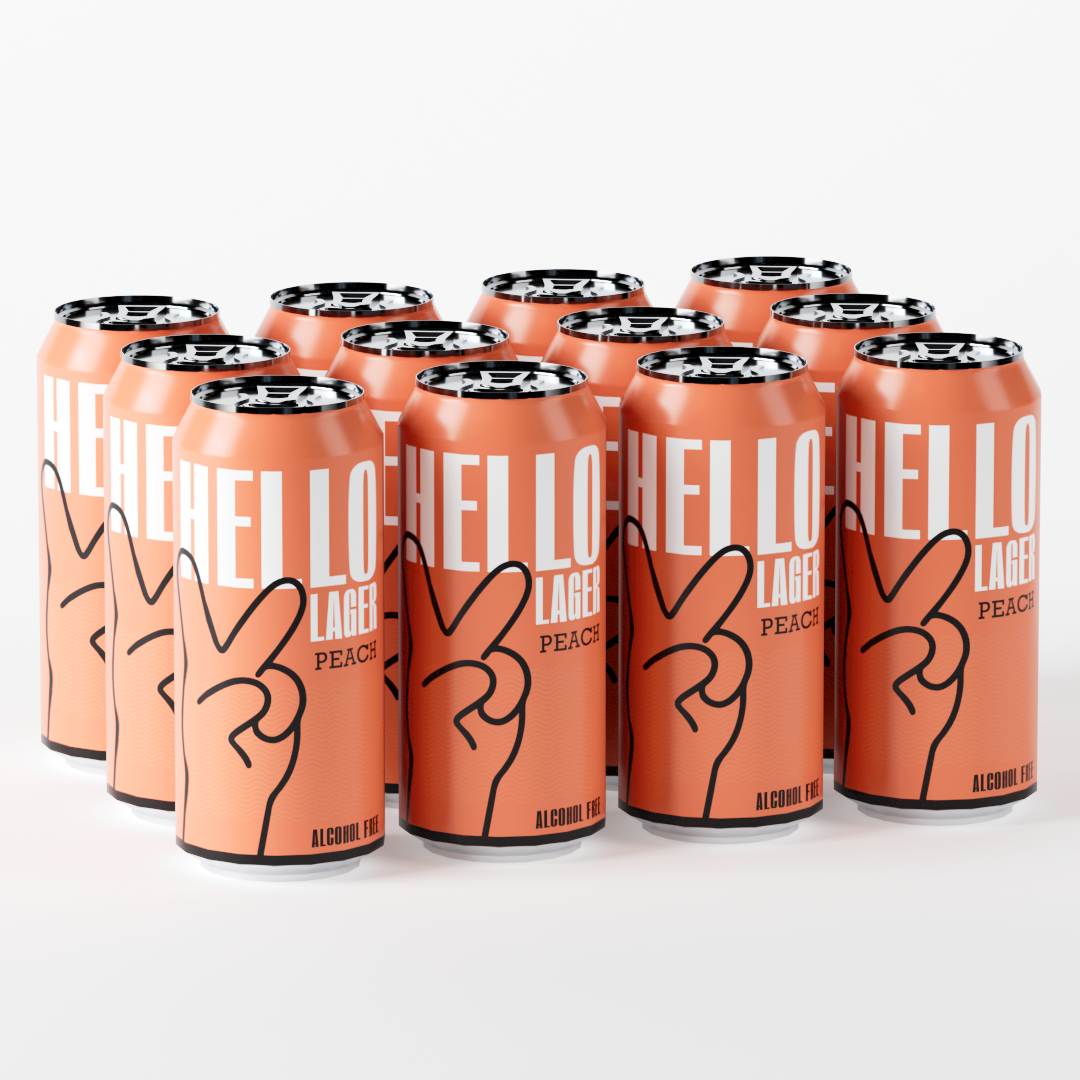 HELLO Lager - Peach x12 PACK